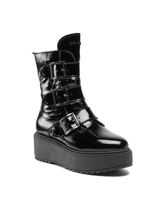 Eva Minge Γυναίκες Biker Μποτάκια Μποτάκια EM-56-10-001325 Μαύρο 1 Eva Minge Γυναίκες Biker Μποτάκια Μποτάκια EM-56-10-001325 Μαύρο