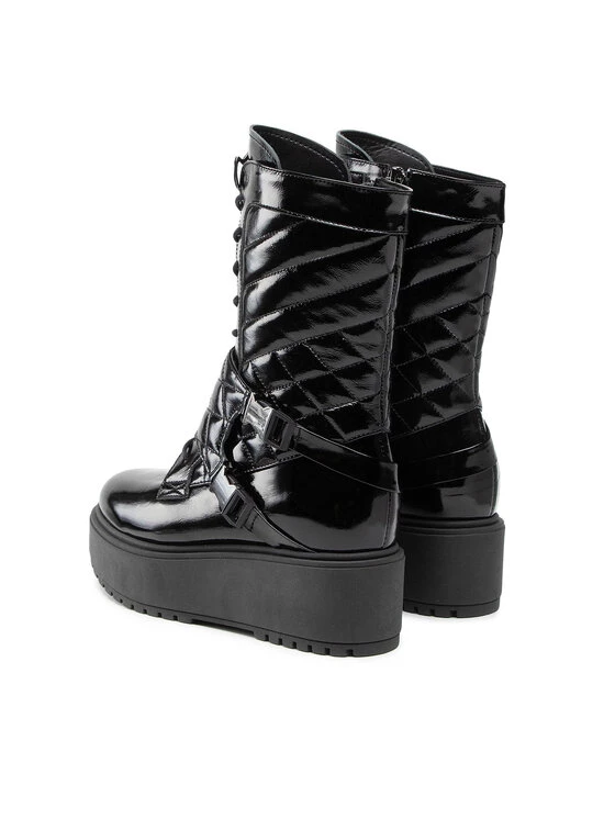 Eva Minge Γυναίκες Biker Μποτάκια Μποτάκια EM-56-10-001322 Μαύρο 3 Eva Minge Γυναίκες Biker Μποτάκια Μποτάκια EM-56-10-001322 Μαύρο - Image 3