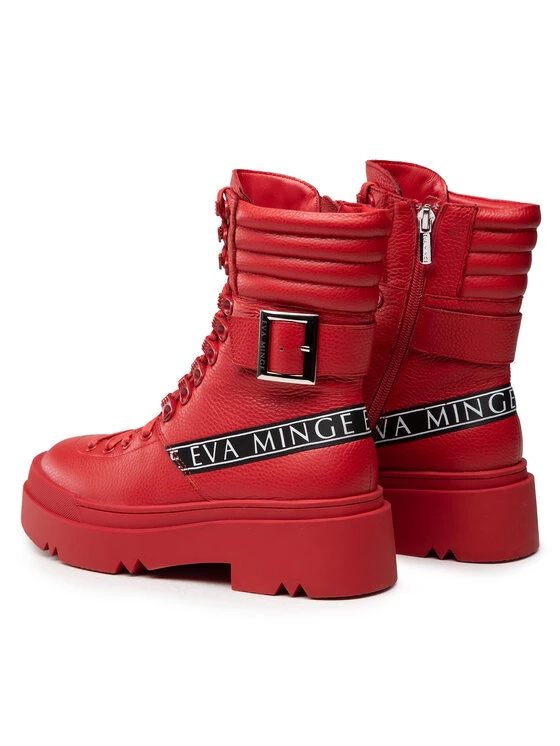 Eva Minge Γυναίκες Biker Μποτάκια Μποτάκια EM-40-10-001276 Κόκκινο 4 Eva Minge Γυναίκες Biker Μποτάκια Μποτάκια EM-40-10-001276 Κόκκινο - Image 4