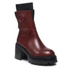 Eva Minge Γυναίκες Biker Μποτάκια Μποτάκια EM-40-10-001277 Καφέ