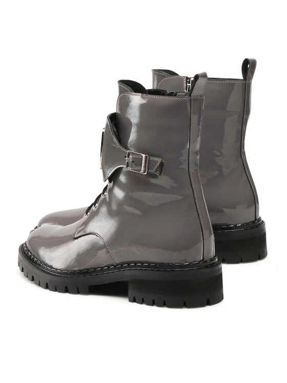 Eva Minge Γυναίκες Biker Μποτάκια Μποτάκια EM-21-10-001343 Γκρι 3 Eva Minge Γυναίκες Biker Μποτάκια Μποτάκια EM-21-10-001343 Γκρι - Image 3