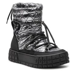 Eva Minge Γυναίκες Biker Μποτάκια Μποτάκια EM-08-10-001357 Ασημί