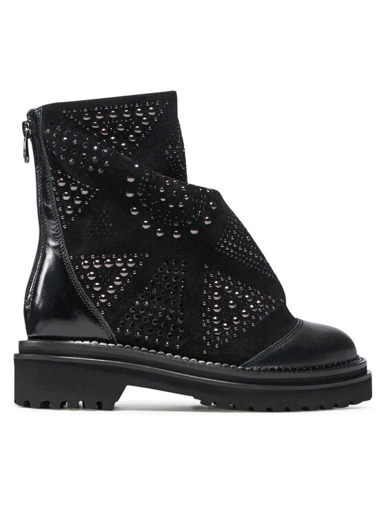 Eva Minge Γυναίκες Biker Μποτάκια Μποτάκια EM-08-10-001317 Μαύρο 2 Eva Minge Γυναίκες Biker Μποτάκια Μποτάκια EM-08-10-001317 Μαύρο - Image 2