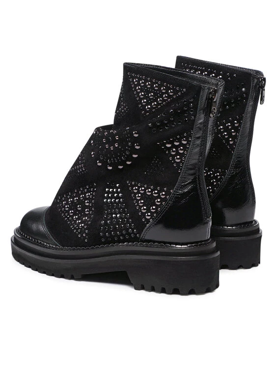 Eva Minge Γυναίκες Biker Μποτάκια Μποτάκια EM-08-10-001317 Μαύρο 3 Eva Minge Γυναίκες Biker Μποτάκια Μποτάκια EM-08-10-001317 Μαύρο - Image 3