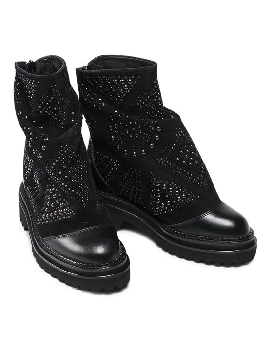 Eva Minge Γυναίκες Biker Μποτάκια Μποτάκια EM-08-10-001317 Μαύρο 5 Eva Minge Γυναίκες Biker Μποτάκια Μποτάκια EM-08-10-001317 Μαύρο - Image 5