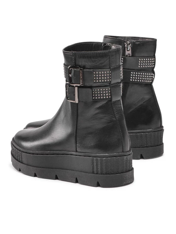 Eva Minge Γυναίκες Biker Μποτάκια Μποτάκια EM-22-10-001330 Μαύρο 3 Eva Minge Γυναίκες Biker Μποτάκια Μποτάκια EM-22-10-001330 Μαύρο - Image 3