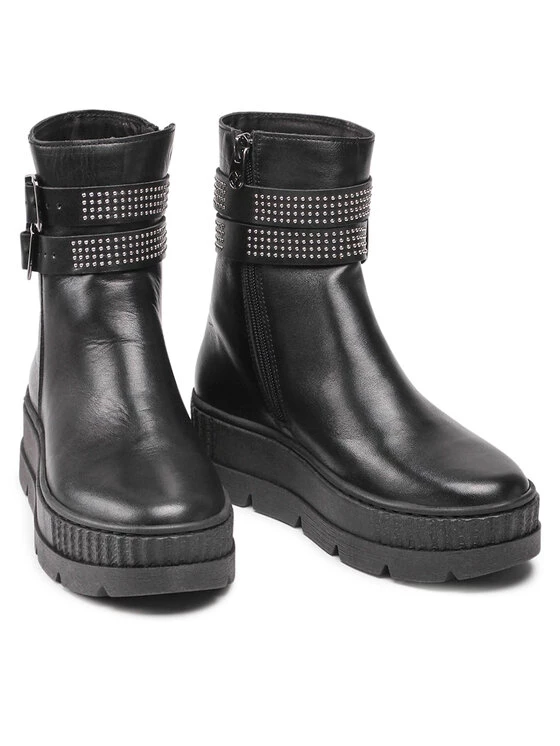 Eva Minge Γυναίκες Biker Μποτάκια Μποτάκια EM-22-10-001330 Μαύρο 5 Eva Minge Γυναίκες Biker Μποτάκια Μποτάκια EM-22-10-001330 Μαύρο - Image 5