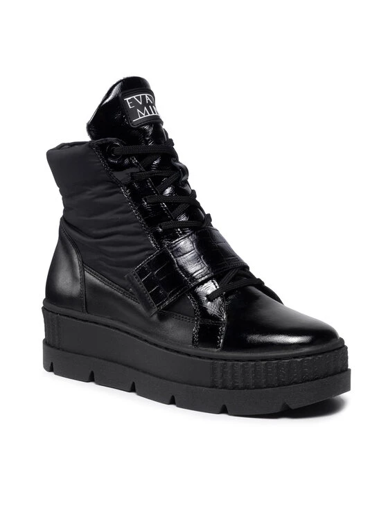 Eva Minge Γυναίκες Biker Μποτάκια Μποτάκια EM-22-10-001332 Μαύρο 1 Eva Minge Γυναίκες Biker Μποτάκια Μποτάκια EM-22-10-001332 Μαύρο