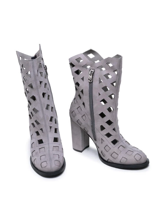 Eva Minge Γυναίκες Biker Μποτάκια Μποτάκια EM-26-09-001109 Γκρι 5 Eva Minge Γυναίκες Biker Μποτάκια Μποτάκια EM-26-09-001109 Γκρι - Image 5