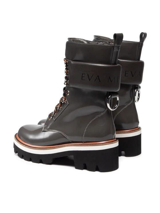 Eva Minge Γυναίκες Biker Μποτάκια Μποτάκια EM-41-10-001258 Γκρι 3 Eva Minge Γυναίκες Biker Μποτάκια Μποτάκια EM-41-10-001258 Γκρι - Image 3