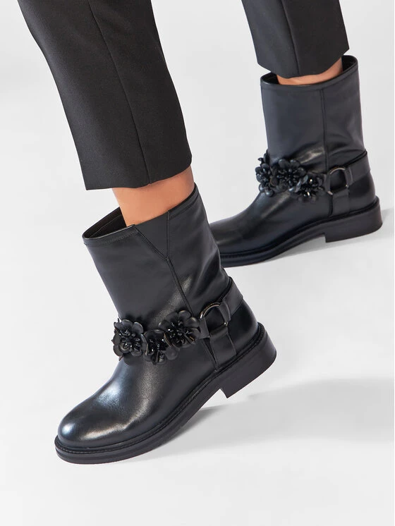 Eva Minge Γυναίκες Biker Μποτάκια Μποτάκια EM-40-08-000932 Μαύρο 2 Eva Minge Γυναίκες Biker Μποτάκια Μποτάκια EM-40-08-000932 Μαύρο - Image 2