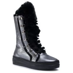 Eva Minge Γυναίκες Biker Μποτάκια Μποτάκια EM-54-08-000885 Ασημί