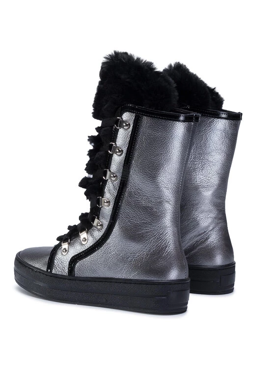 Eva Minge Γυναίκες Biker Μποτάκια Μποτάκια EM-54-08-000885 Ασημί 3 Eva Minge Γυναίκες Biker Μποτάκια Μποτάκια EM-54-08-000885 Ασημί - Image 3