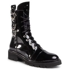 Eva Minge Γυναίκες Biker Μποτάκια Ορειβατικά παπούτσια EM-21-08-000828 Μαύρο