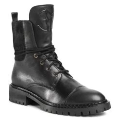 Eva Minge Γυναίκες Biker Μποτάκια Μποτάκια EM-21-06-000217 Μαύρο