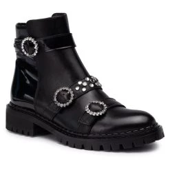 Eva Minge Γυναίκες Biker Μποτάκια Μποτάκια EM-21-06-000219 Μαύρο