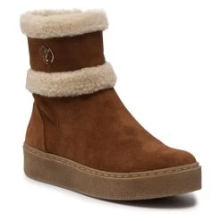 Eva Minge Γυναίκες Biker Μποτάκια Μποτάκια EM-22-12001562 Καφέ