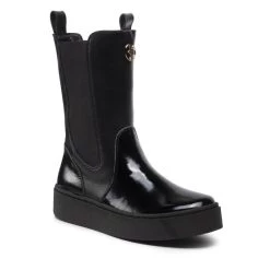 Eva Minge Γυναίκες Biker Μποτάκια Μποτάκια με λάστιχο EM-56-12-001568 Μαύρο