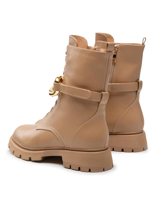 Eva Minge Γυναίκες Biker Μποτάκια Μποτάκια EM-44-12-001522 Μπεζ 3 Eva Minge Γυναίκες Biker Μποτάκια Μποτάκια EM-44-12-001522 Μπεζ - Image 3