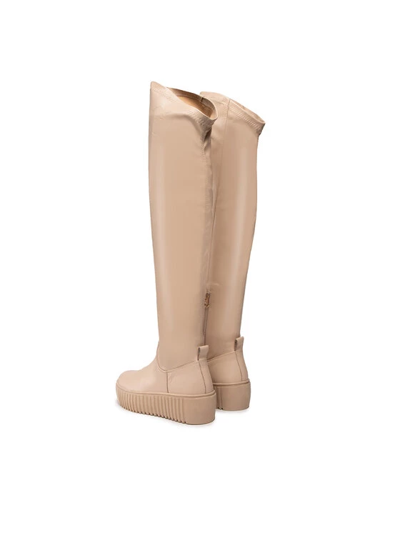 Eva Minge Γυναίκες Μπότες πάνω από το γόνατο EM-79-12-001577 Μπεζ 3 Eva Minge Γυναίκες Μπότες πάνω από το γόνατο EM-79-12-001577 Μπεζ - Image 3